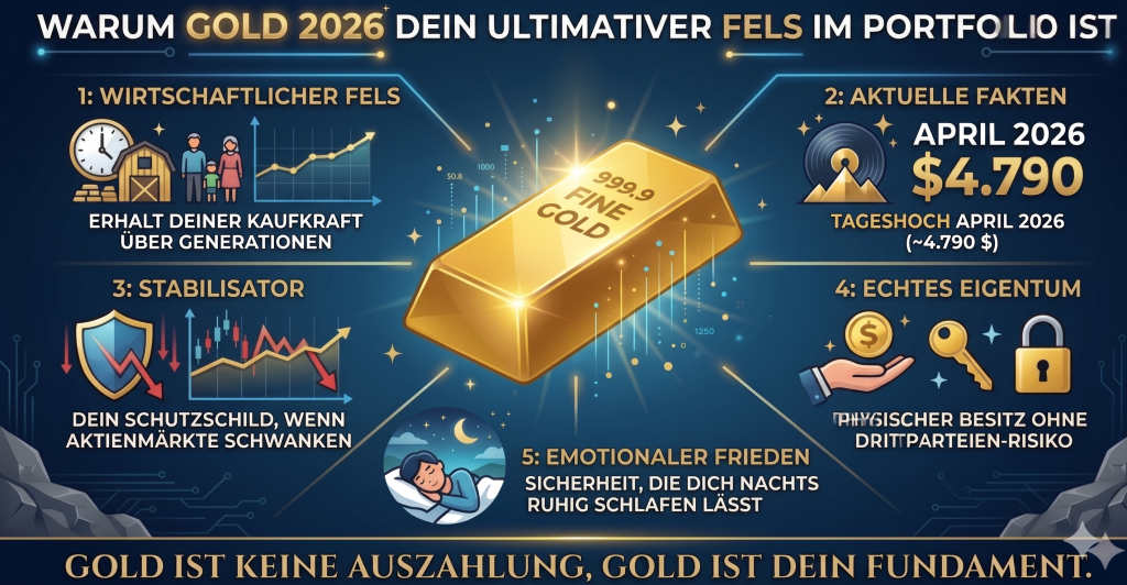 Infografik zu Goldkauf mit Icons, Diagramen 