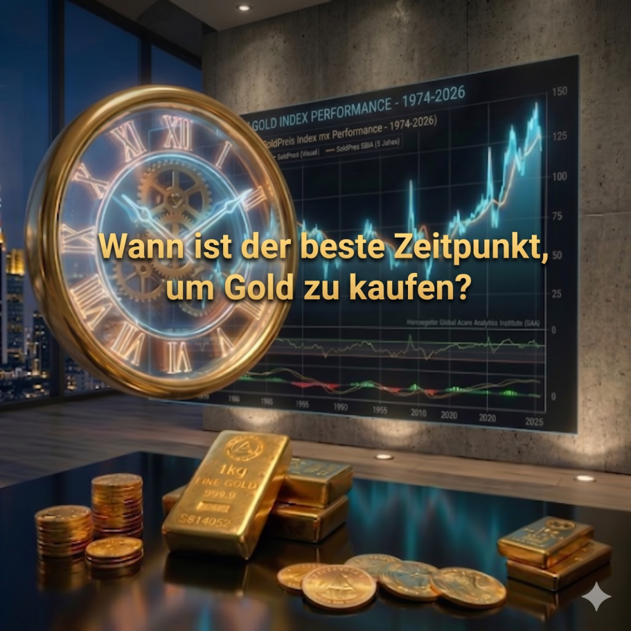 Lektion 33. Uhr, Goldbarren und Münzen mit Finanzgrafik im Hintergrund.