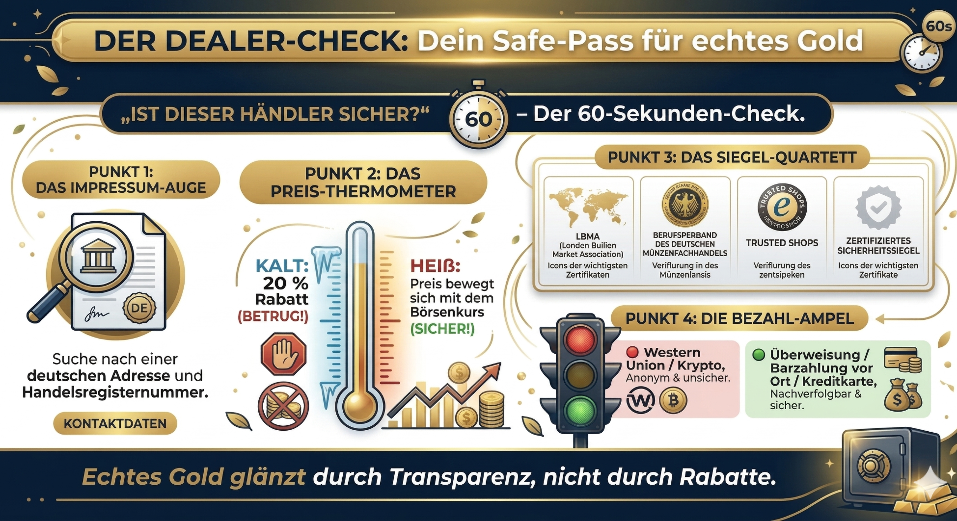 Der Deald-Check: Tipps zur sicheren Geldanlage mit wichtigen Prüfpunkten.