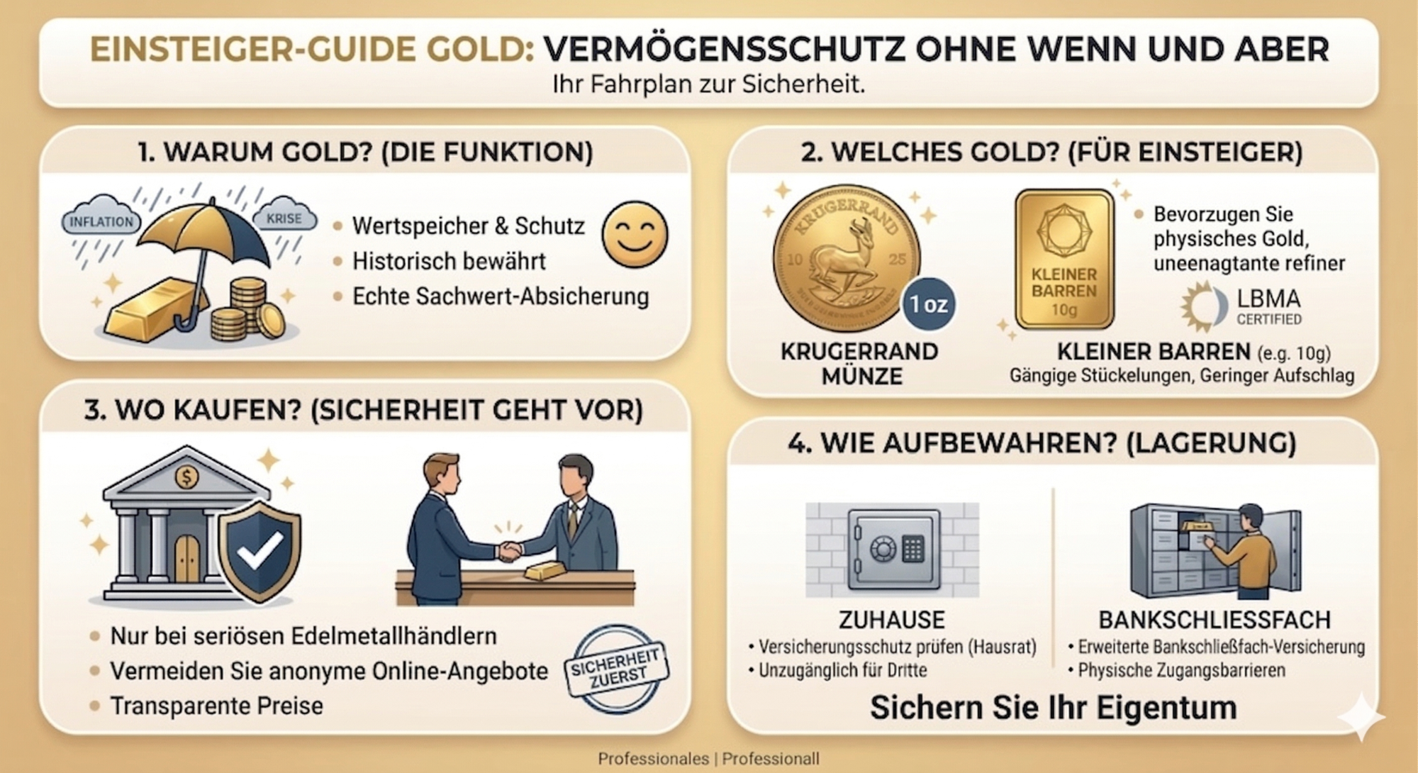 Vergleich zwischen Papiergeld und Gold in Bezug auf Zahlungsmittelwert.